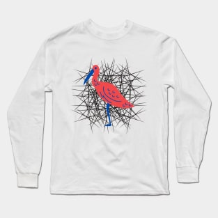 Pink bird on the nest Long Sleeve T-Shirt